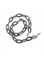 Black Acetate chain with Long oval links