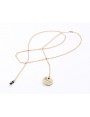 Pink Gold Metal square chain