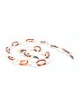 White and brown (shell) acetate chain alternating big round and oval links