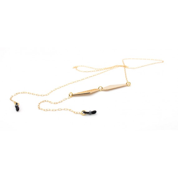 Gold Metal chain with flat stones