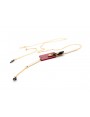 Gold Metal chain with Acetate part Black and burgundy