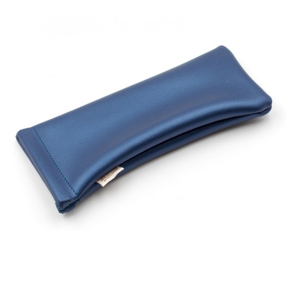 Metallic Blue Imitation Leather Clic Clac case
