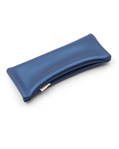 Metallic Blue Imitation Leather Clic Clac case