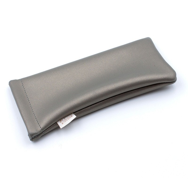 Étui Clic Clac classique en Simili-cuir gris métallique