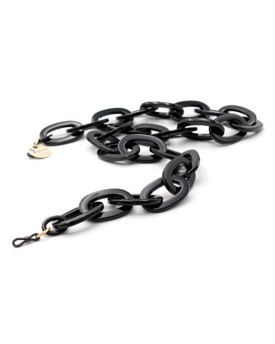 Black Acetate chain with very big oval links