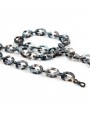 Blue shell Acetate chain with Medium Oval links