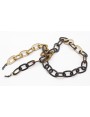 Black and Gold Acetate chains with big oval links 