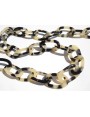 Black and Beige Acetate chain with Big Oval links 