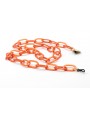 Orange Acetate chain with Big Oval links