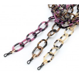 Flecked Acetate chains with big oval links