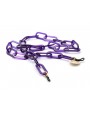 Crystal Purple Acetate chain with big rounded rectangular links