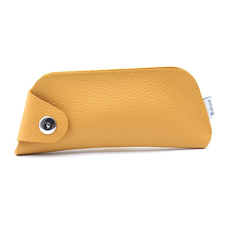 Étui en cuir Jaune avec Top magnétique