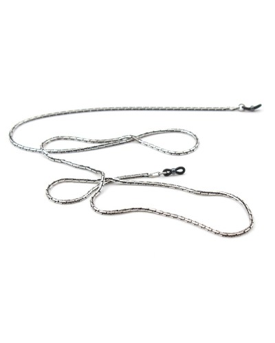 Chaîne métal serpent vieil argent avec mailles rectangulaires