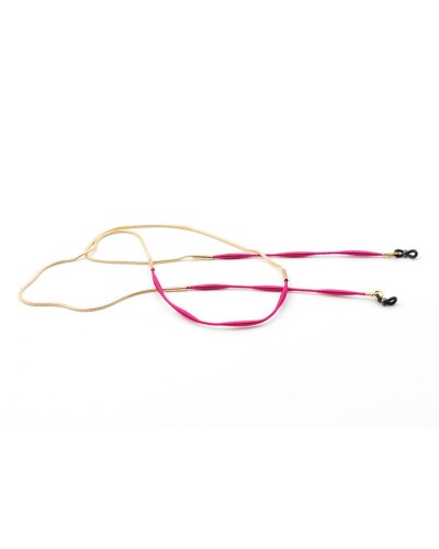 Fuchsia Metal and trimmings snake chain