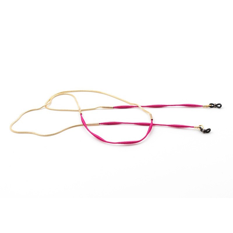 Fuchsia Metal and trimmings snake chain