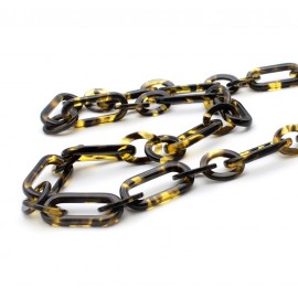 Acetate chains with medium oval and big rounded rectangular links