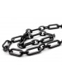 Black Acetate chain with medium oval and big rounded rectangular links