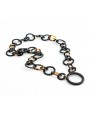 Black and Tokyo acetate pendant with small and big links