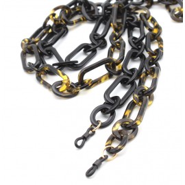Acetate chain with medium oval and big rounded rectangular links