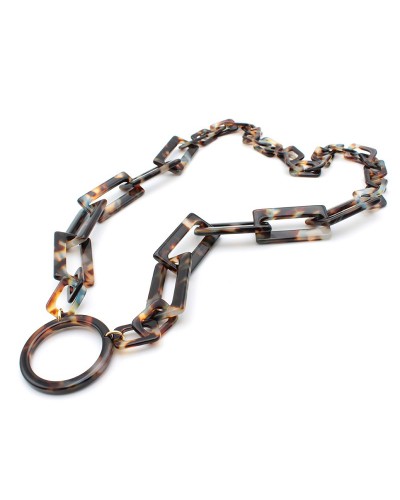 	Blue shell Rectangle acetate pendant