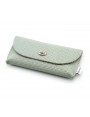 Mint fancy waffle leather pouche