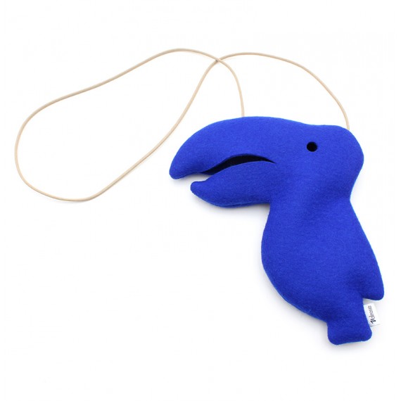 Etui enfant animal en feutre Toucan bleu