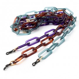 Acetate chain with big rounded rectangular links