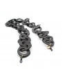 Black tagua chain with very big oval links
