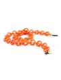 Chaîne Tagua avec maillons ronds Orange