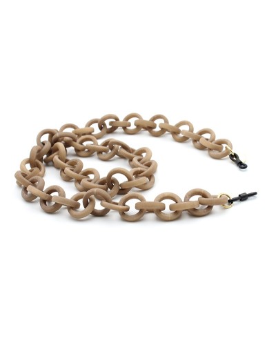 Chaîne Tagua avec maillons ronds Nougat