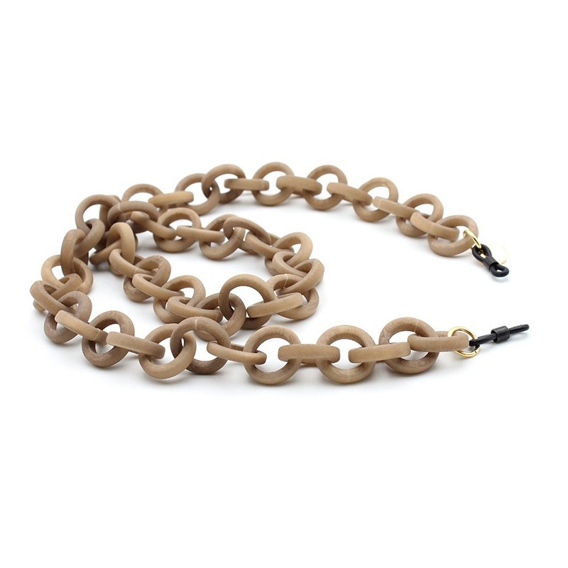 Nougat Tagua chain with round links
