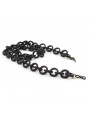 Black Tagua chain with round links