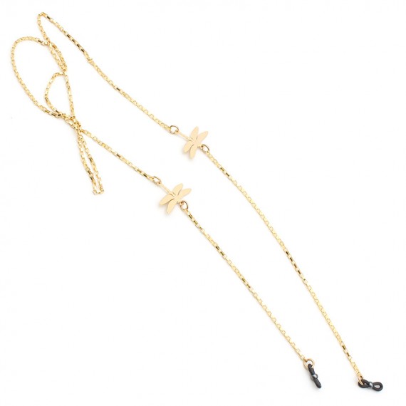 Golden Metal chain with dragonfly