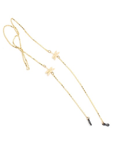 Golden Metal chain with dragonfly