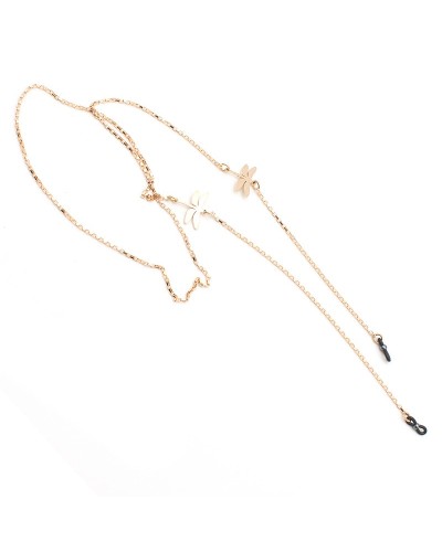 Chaîne métal avec libellules Doré rose