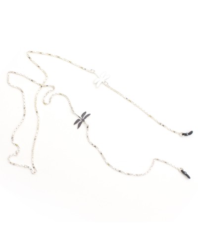 Silver Metal chain with dragonfly