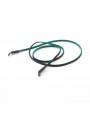 Turquoise and Black stretch flat polyester cord