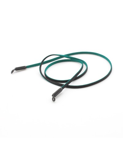 Turquoise and Black stretch flat polyester cord