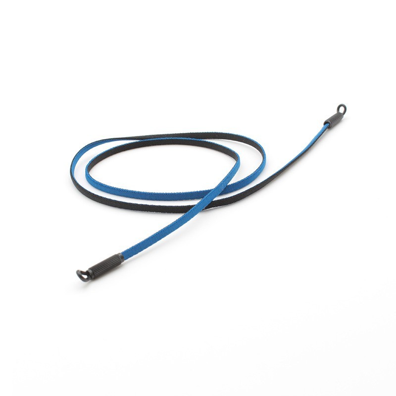 Blue and Black stretch flat polyester cord