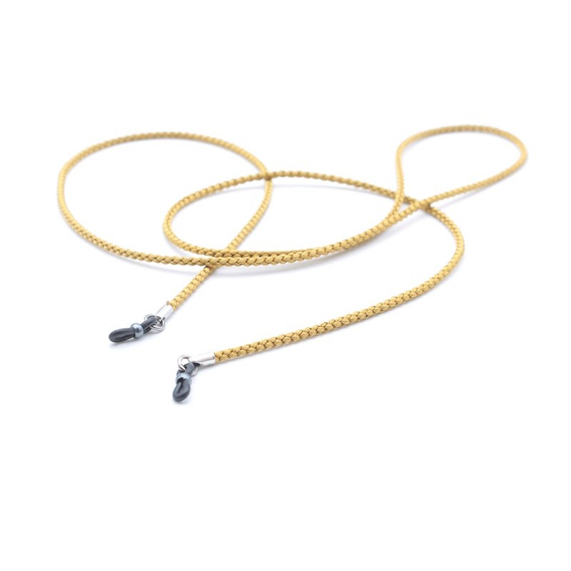 Silk braided cord Ocre