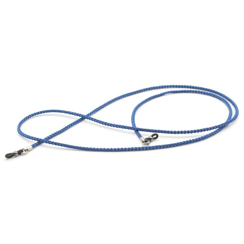 Silk braided cord Blue