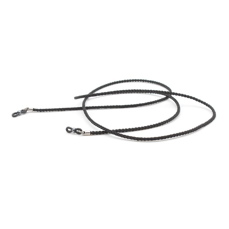 Silk braided cord Black