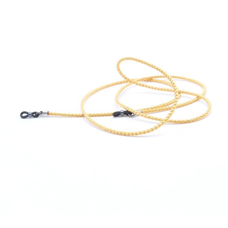 Silk braided cord Yellow