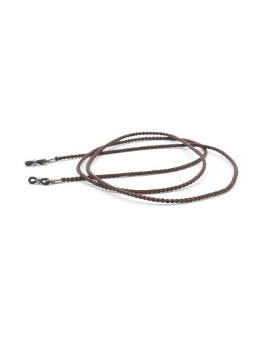 Silk braided cord Brown