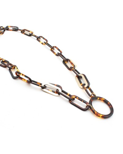 Tokyo acetate pendant with plated gold parts