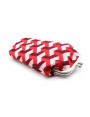 Red Geometric pattern clasp purse