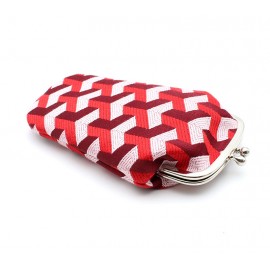 Geometric pattern clasp purses