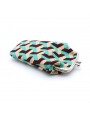 Turquoise Geometric pattern clasp purse