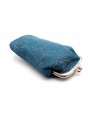 Blue Face pattern clasp purse