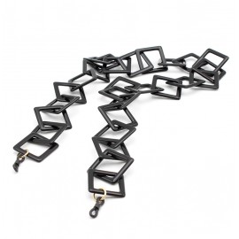 BLACK ACETATE CHAIN WITH FANTASY LINKS